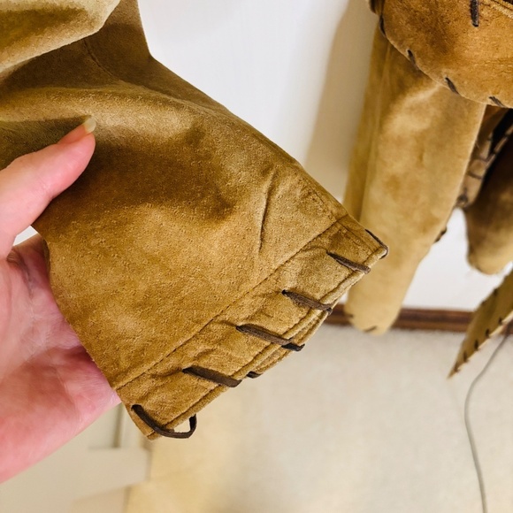 Danier 1970s Vintage Genuine Suede Brown Western Style Cowboy Coat SZ Medium - Picture 7 of 16